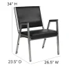 Flash Furniture HERCULES Bariatric Medical Reception Arm Chair With Antimicrobial Protection, Black