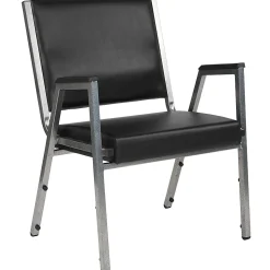 Flash Furniture HERCULES Bariatric Medical Reception Arm Chair With Antimicrobial Protection, Black