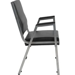 Flash Furniture HERCULES Bariatric Medical Reception Arm Chair With Antimicrobial Protection, Black