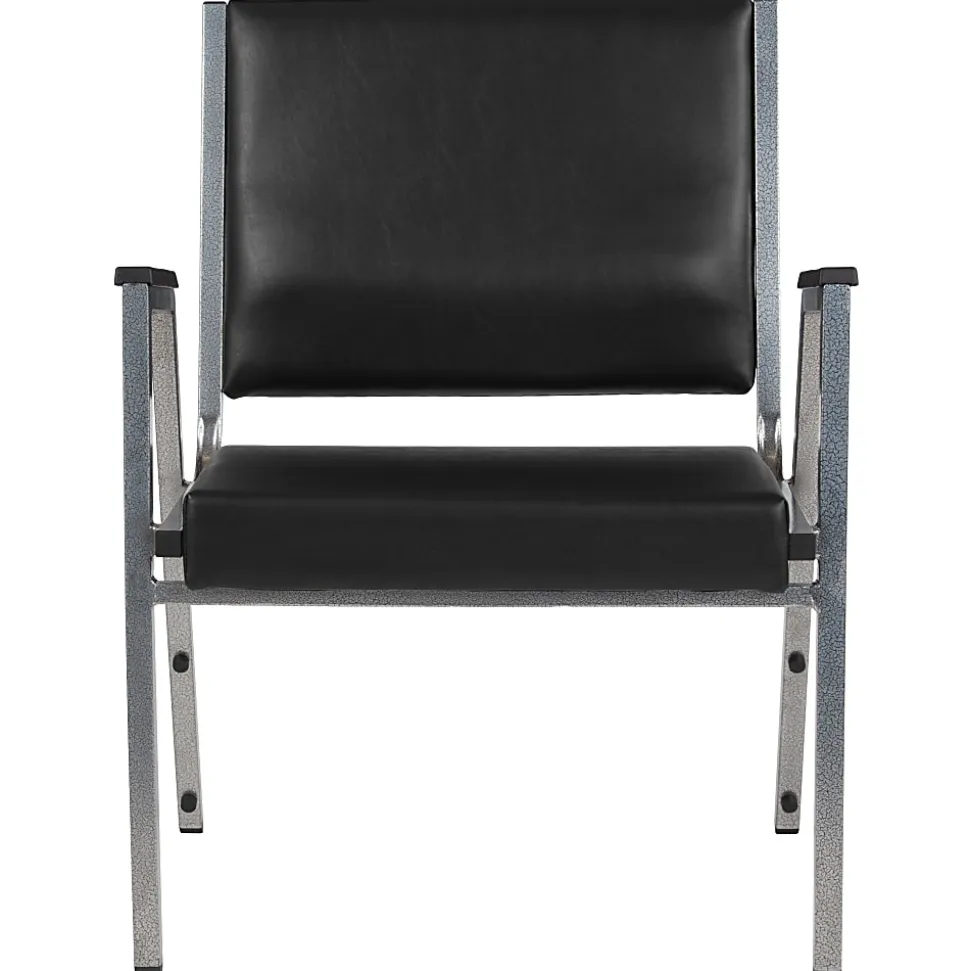 Flash Furniture HERCULES Bariatric Medical Reception Arm Chair With Antimicrobial Protection, Black