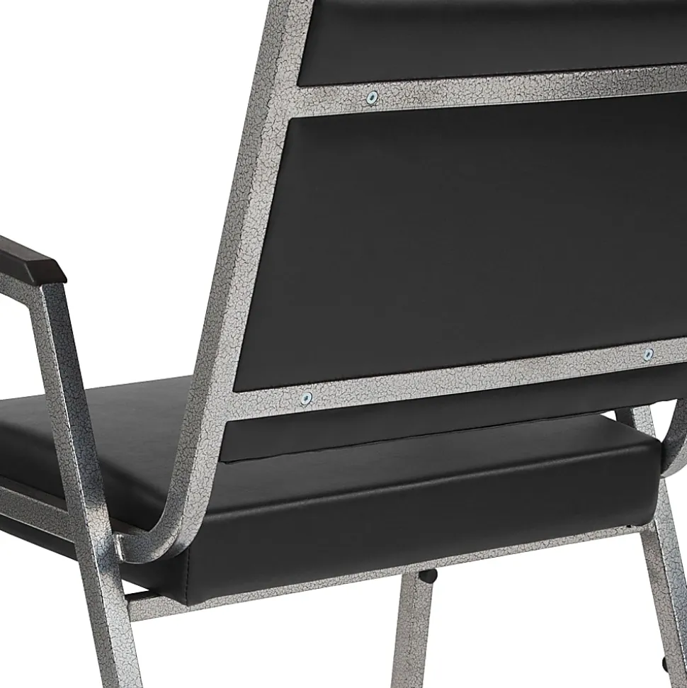 Flash Furniture HERCULES Bariatric Medical Reception Arm Chair With Antimicrobial Protection, Black