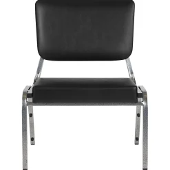 Flash Furniture HERCULES Bariatric Medical Reception Chair With 3/4-Panel Back, Black/Silver Vein