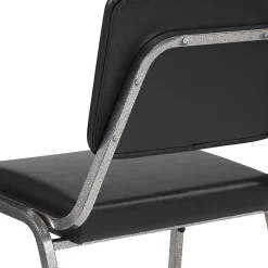 Flash Furniture HERCULES Bariatric Medical Reception Chair With 3/4-Panel Back, Black/Silver Vein