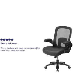 Flash Furniture Hercules Big And Tall High-Back Ergonomic Office Chair, Black