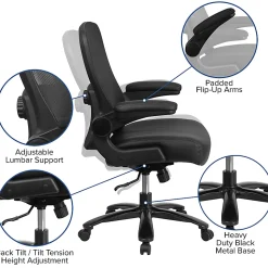 Flash Furniture Hercules Big And Tall High-Back Ergonomic Office Chair, Black
