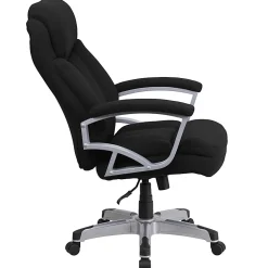 Flash Furniture HERCULES Big & Tall Ergonomic Fabric High-Back Swivel Office Chair, Black/Silver