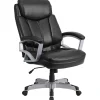 Flash Furniture Hercules Big & Tall Ergonomic LeatherSoft™ Faux Leather High-Back Swivel Office Chair, Black