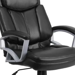 Flash Furniture Hercules Big & Tall Ergonomic LeatherSoft™ Faux Leather High-Back Swivel Office Chair, Black