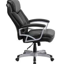 Flash Furniture Hercules Big & Tall Ergonomic LeatherSoft™ Faux Leather High-Back Swivel Office Chair, Black