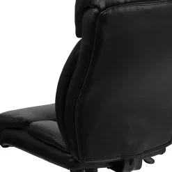 Flash Furniture Hercules Big & Tall High-Back Ergonomic LeatherSoft™ Faux Leather Office Chair With Full Headrest And Chrome Base, Black