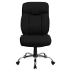 Flash Furniture Hercules Big And Tall High-Back Ergonomic Office Chair With Full Headrest And Chrome Base, Black Fabric