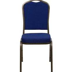 Flash Furniture HERCULES Fabric Crown-Back Stacking Banquet Chair, Navy Pattern/Gold
