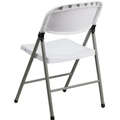 Flash Furniture Hercules Folding Chairs, Set Of 6 Folding Chairs, White/Gray