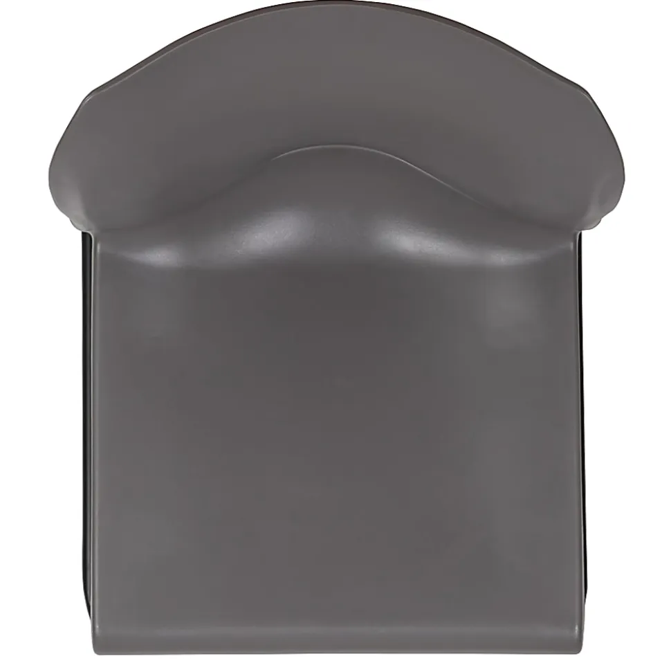 Flash Furniture HERCULES Full-Back Contoured Stacking Chair With Sled Base, Gray/Black