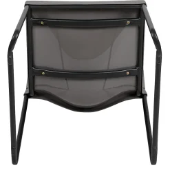 Flash Furniture HERCULES Full-Back Contoured Stacking Chair With Sled Base, Gray/Black