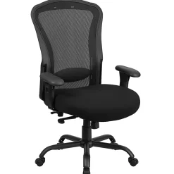 Flash Furniture HERCULES 24-7 Intensive Mesh Big And Tall Multifunction Chair With Synchro Tilt, Black