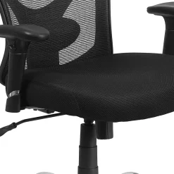 Flash Furniture HERCULES Mesh Mid-Back Task Chair, Black