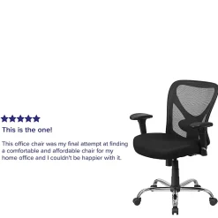 Flash Furniture HERCULES Mesh Mid-Back Task Chair, Black