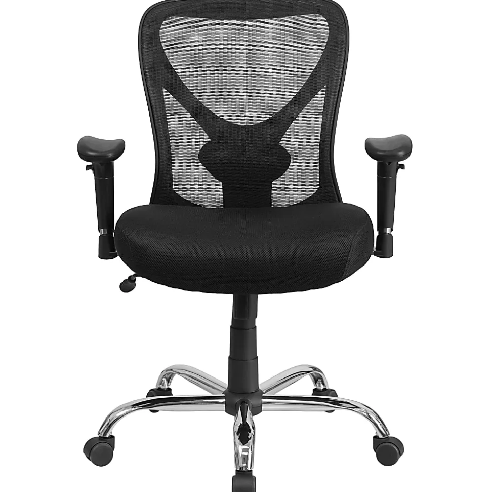 Flash Furniture HERCULES Mesh Mid-Back Task Chair, Black
