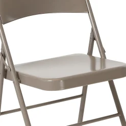 Flash Furniture HERCULES Metal Double-Braced Folding Chair, Gray