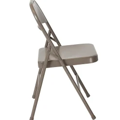 Flash Furniture HERCULES Metal Double-Braced Folding Chair, Gray