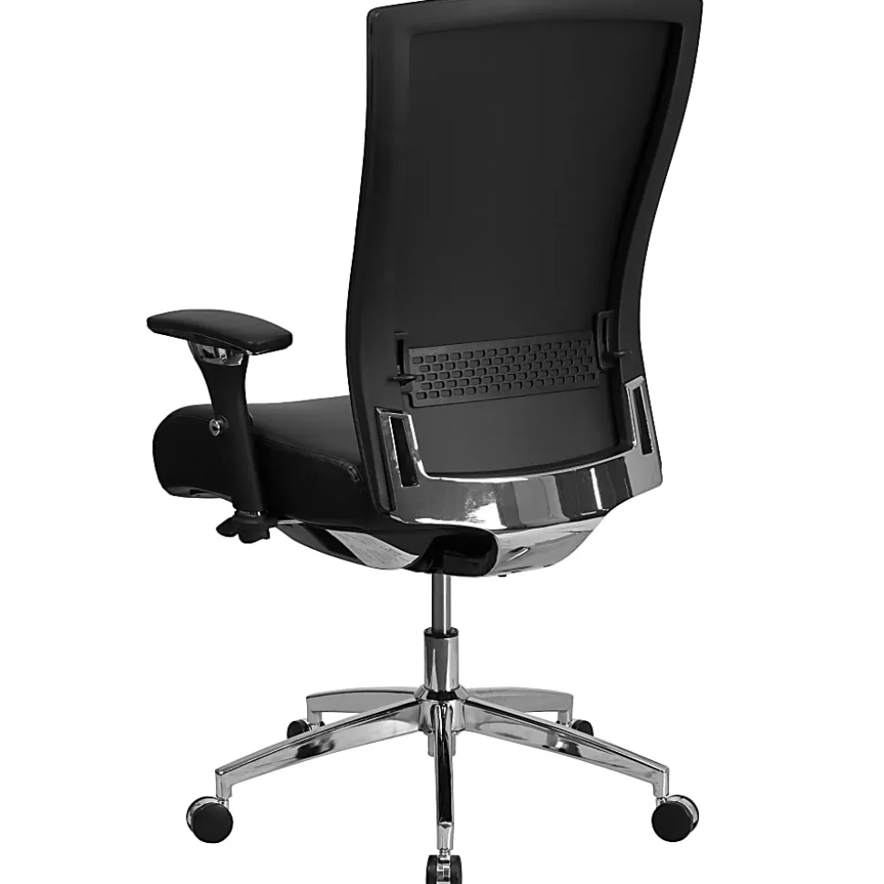 Flash Furniture HERCULES Series 24/7 Intensive-Use Ergonomic High-Back Executive Multifunction Office Chair, Black LeatherSoft/Gray -GOWY85H1