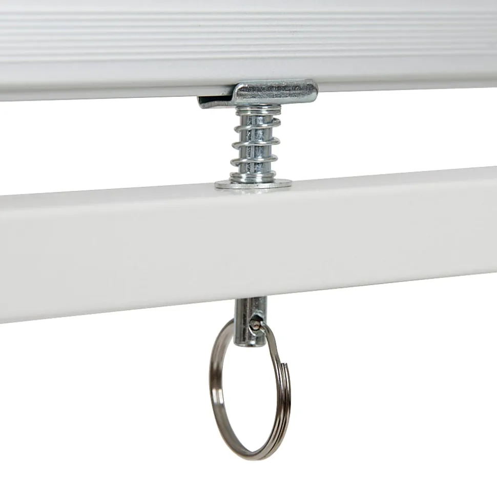 Flash Furniture HERCULES Series Double-Sided Mobile White Board With Pen Tray, 54-3/4"H x 45-1/4"W x 20"D, White, Gray Frame