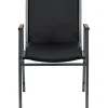 Flash Furniture HERCULES Series Heavy-Duty Stack Chair With Arms, Black