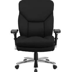 Flash Furniture HERCULES Series 24-7 Intensive Use Big & Tall Ergonomic Fabric High-Back Office Chair With Lumbar Knob And Headrest, Black/Gray