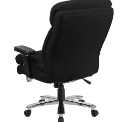 Flash Furniture HERCULES Series 24-7 Intensive Use Big & Tall Ergonomic Fabric High-Back Office Chair With Lumbar Knob And Headrest, Black/Gray