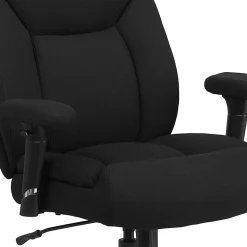 Flash Furniture HERCULES Series Big & Tall 400 lb. Rated Swivel Ergonomic Task Office Chair with Deep Tufted Seating and Adjustable Arms, Black/Chrome