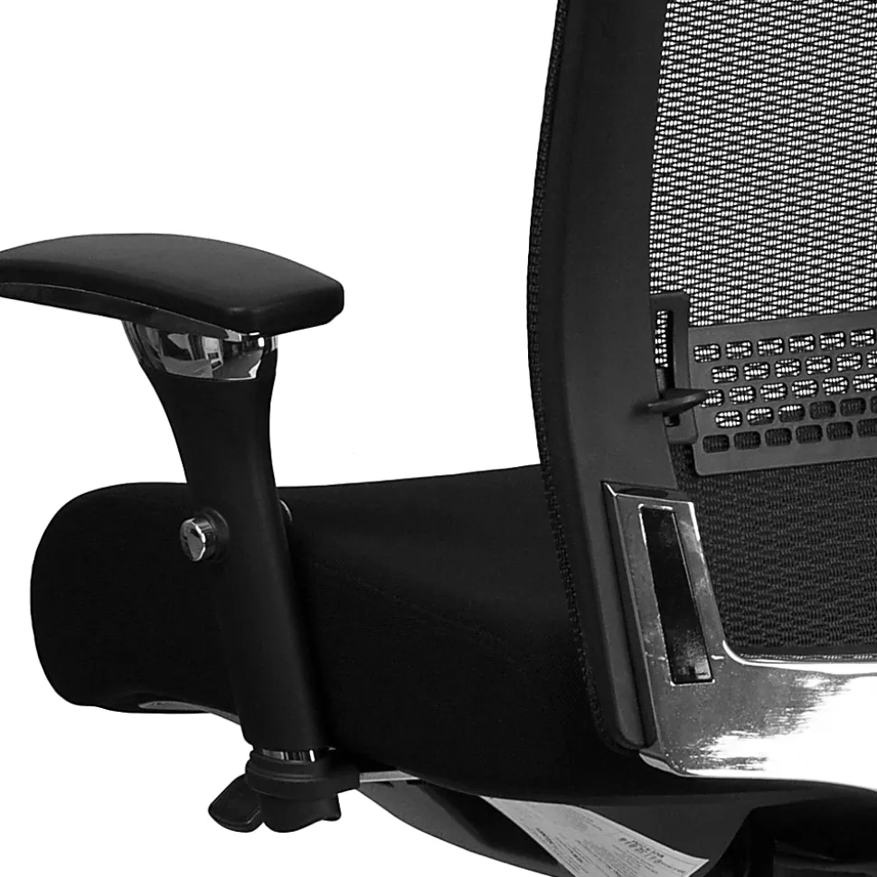 Flash Furniture HERCULES Series 24/7 Intensive-Use Ergonomic High-Back Executive Multifunction Office Chair, Black Fabric/Gray - GOWY85H