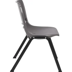 Flash Furniture HERCULES Series Ergonomic Stack Chair, Gray/Black