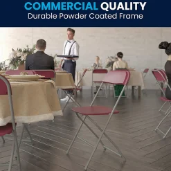 Flash Furniture Hercules Series Folding Chairs, Black, Pack Of 4 Chairs