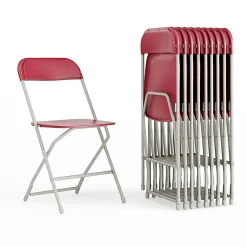 Flash Furniture Hercules Series Folding Chairs, Black, Pack Of 4 Chairs