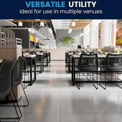 Flash Furniture HERCULES Series Stack Chairs, Black, Set Of 5 Chairs