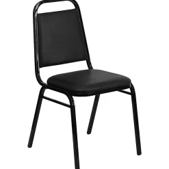 Flash Furniture HERCULES Series Crown-Back Stacking Banquet Chair, Silver/Navy
