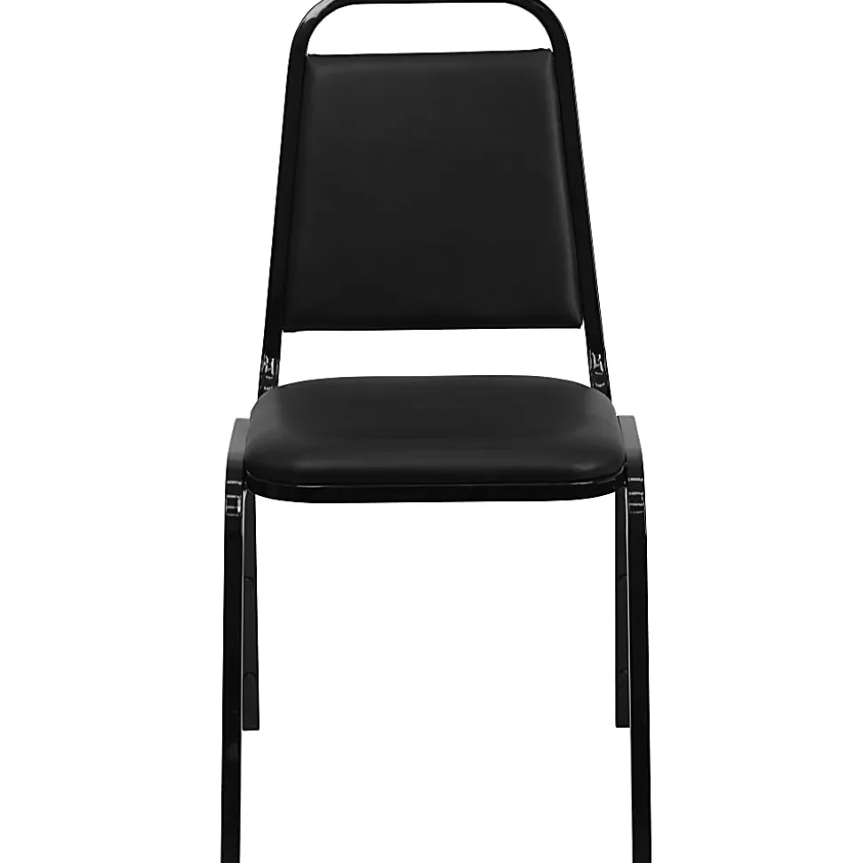 Flash Furniture HERCULES Series Crown-Back Stacking Banquet Chair, Silver/Navy