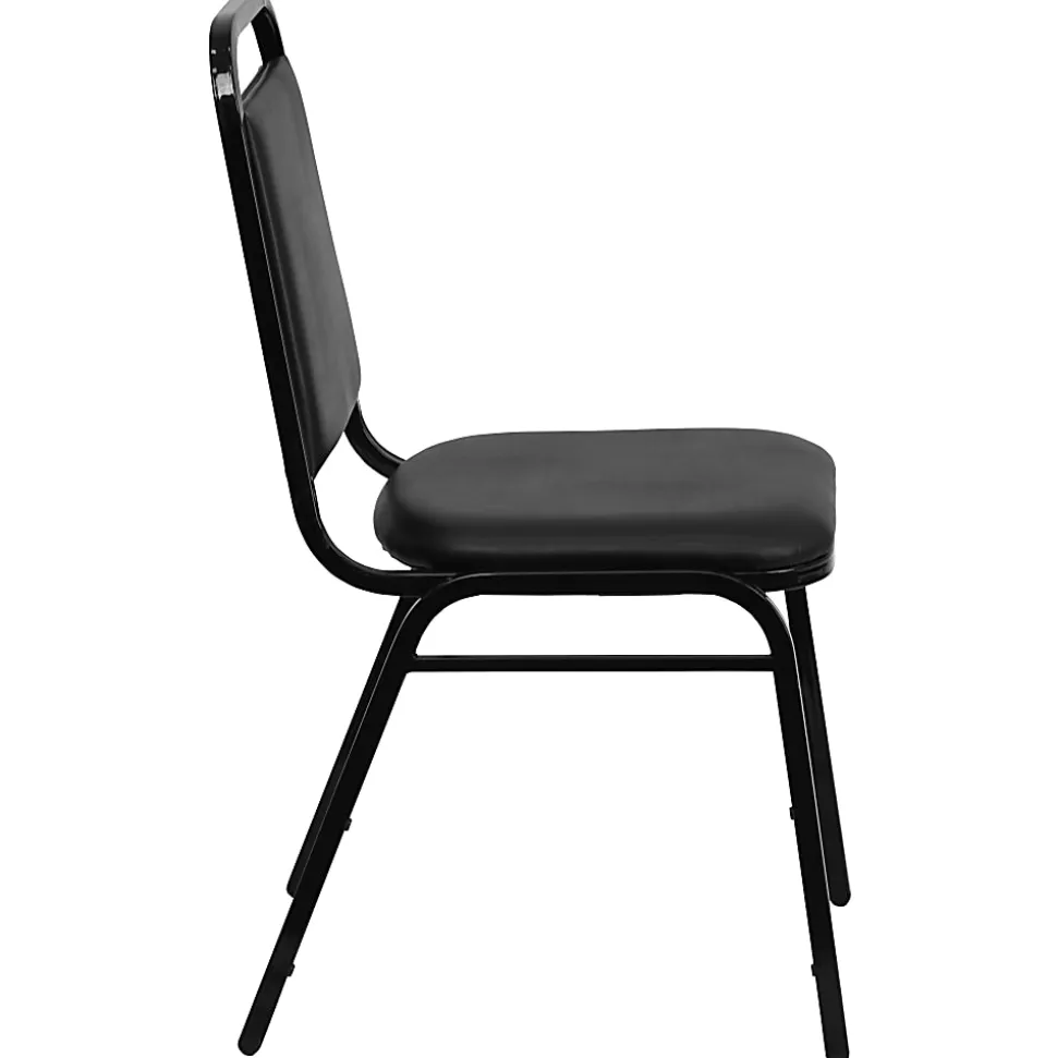 Flash Furniture HERCULES Series Crown-Back Stacking Banquet Chair, Silver/Navy