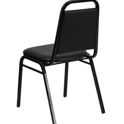 Flash Furniture HERCULES Series Crown-Back Stacking Banquet Chair, Silver/Navy