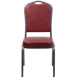 Flash Furniture HERCULES Series Crown Back Stacking Banquet Chair, Burgundy/Silver Vein