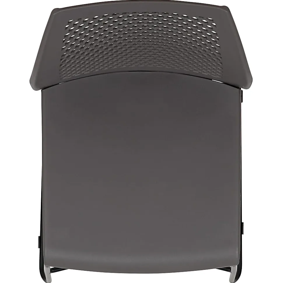 Flash Furniture HERCULES Series Sled-Base Stack Chair With Air-Vent Back, Gray