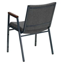 Flash Furniture HERCULES Series Crown Back Stacking Banquet Chair, Black/Silver Vein