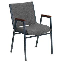 Flash Furniture HERCULES Series Crown Back Stacking Banquet Chair, Black/Silver Vein
