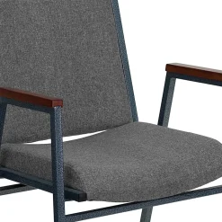 Flash Furniture HERCULES Series Crown Back Stacking Banquet Chair, Black/Silver Vein