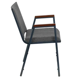 Flash Furniture HERCULES Series Crown Back Stacking Banquet Chair, Black/Silver Vein