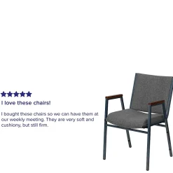 Flash Furniture HERCULES Series Crown Back Stacking Banquet Chair, Black/Silver Vein