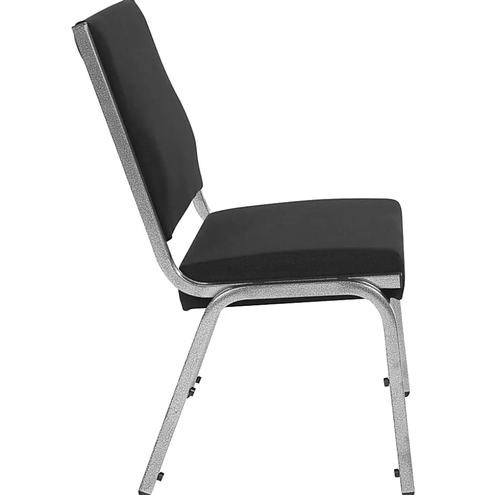 Flash Furniture HERCULES Series 950 lb Rated Antimicrobial Bariatric Medical Reception Chair, Black Fabric