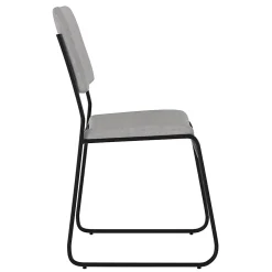 Flash Furniture HERCULES Series Stacking Chair With Sled Base, Gray/Black Frame
