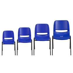 Flash Furniture HERCULES Series Ergonomic Shell Stack Chair, Blue/Black